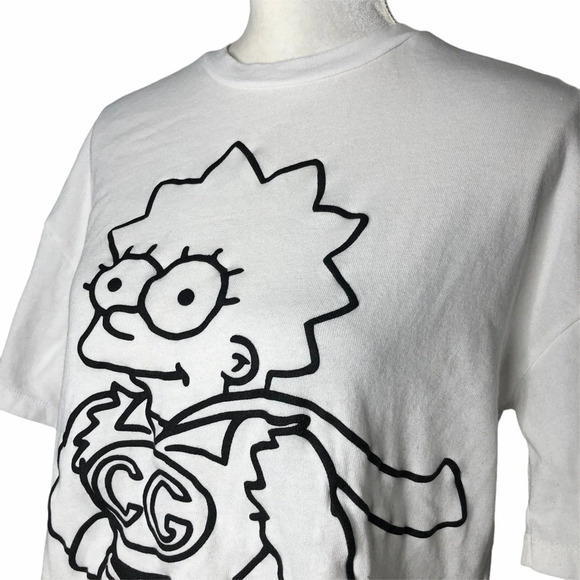 ZARA x SIMPSONS Lisa Simpson Graphic Print Clobber Girl Superhero T Shirt - Picture 2 of 6
